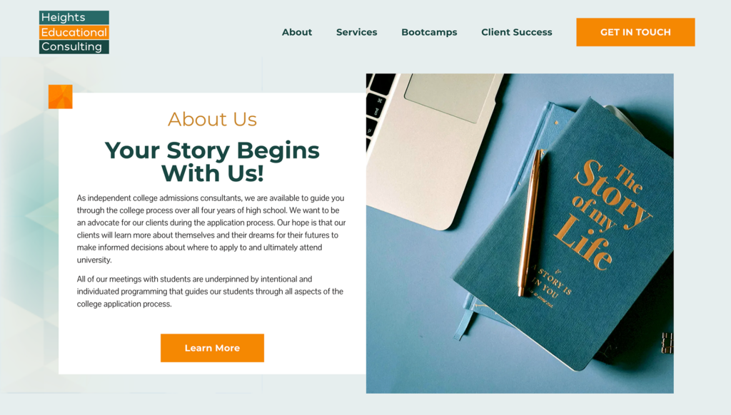 heights educational consulting project, demonstrating our work as the best digital marketing firm in san antonio texas