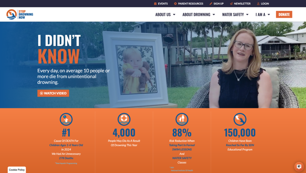 Stop Drowning Now Website